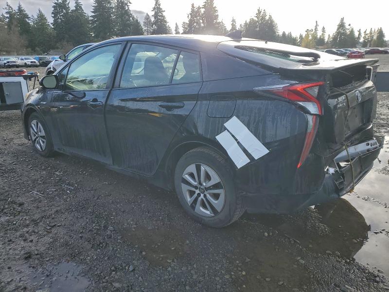 JTDKARFU5H3038886 - 2017 TOYOTA PRIUS BLACK photo 2
