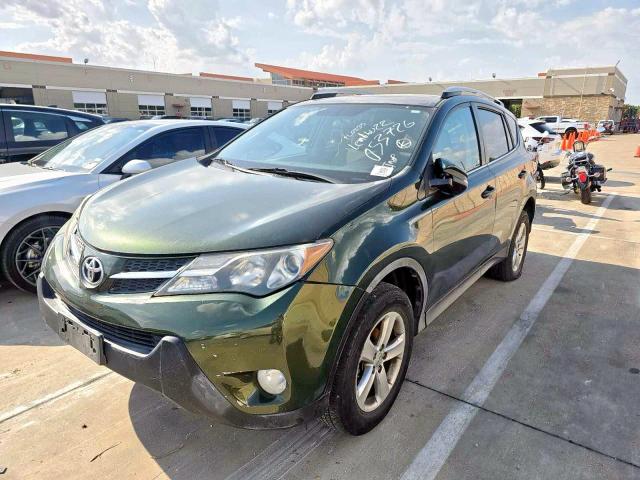 2T3WFREV8DW053726 - 2013 TOYOTA RAV4 XLE GREEN photo 2
