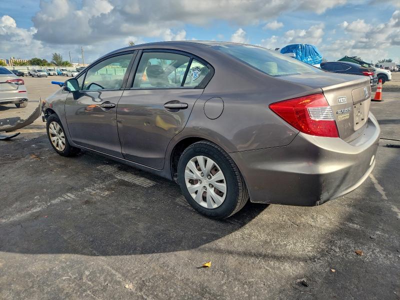 19XFB2F54CE011016 - 2012 HONDA CIVIC LX GRAY photo 2