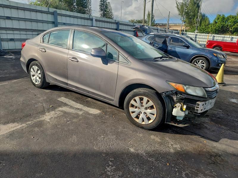 19XFB2F54CE011016 - 2012 HONDA CIVIC LX GRAY photo 4