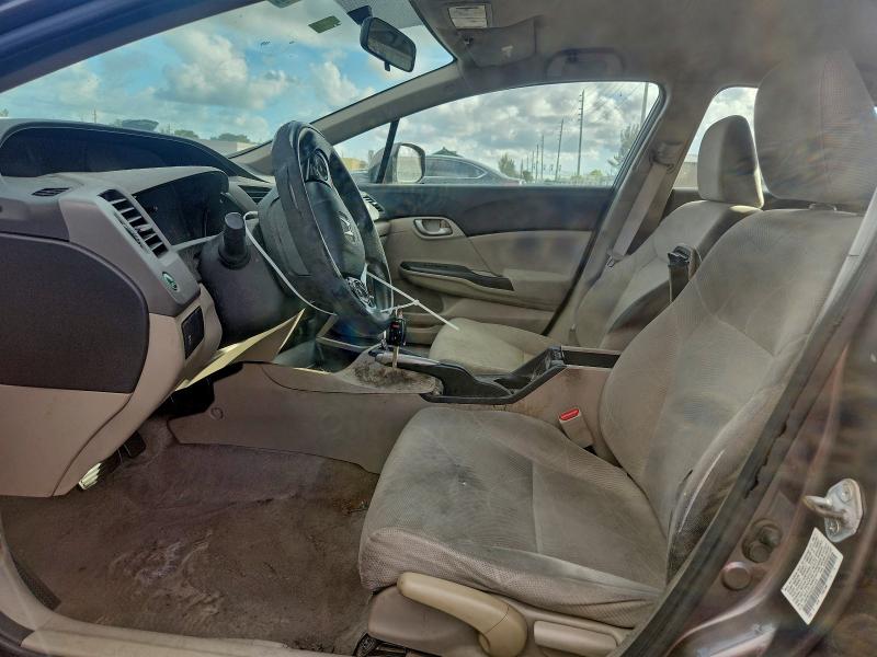 19XFB2F54CE011016 - 2012 HONDA CIVIC LX GRAY photo 7