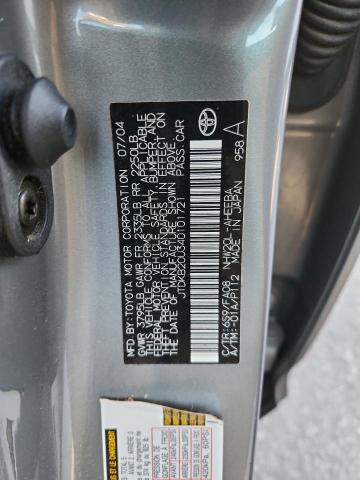 JTDKB20U340101721 - 2004 TOYOTA PRIUS ვერცხლისფერი ფოტო 12