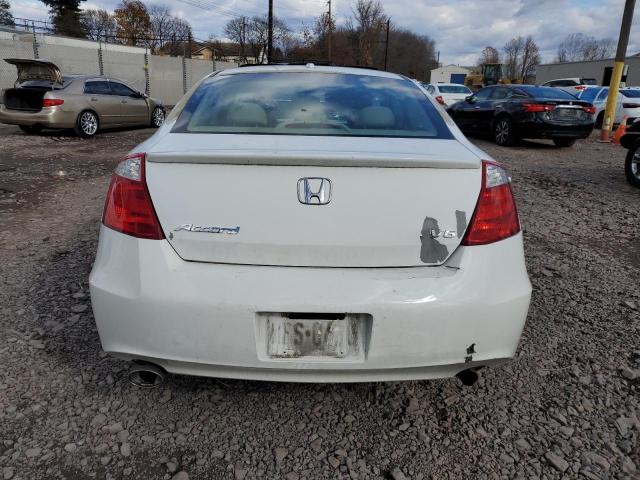 1HGCS22839A010309 - 2009 HONDA ACCORD EXL WHITE photo 6