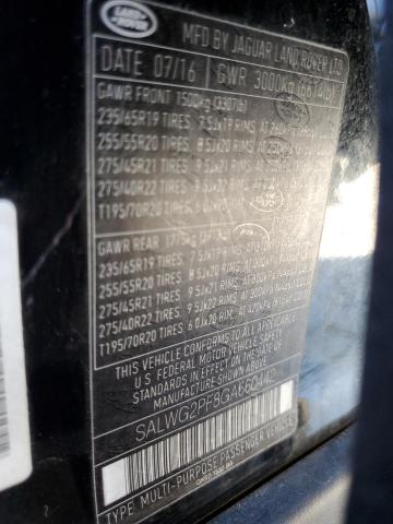 SALWG2PF8GA660442 - 2016 LAND ROVER RANGE ROVE SE BLACK photo 13