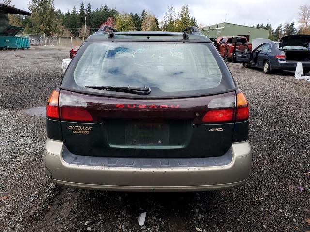 4S3BH686727628886 - 2002 SUBARU LEGACY OUTBACK LIMITED GREEN photo 6