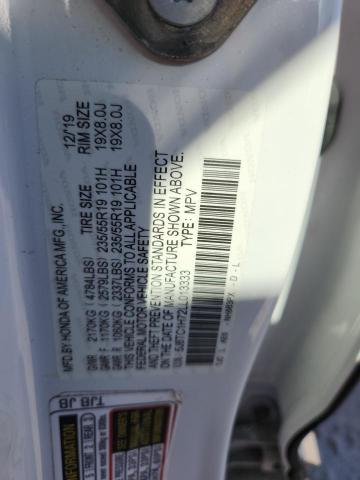 5J8TC1H72LL013333 - 2020 ACURA RDX ADVANCE WHITE photo 14