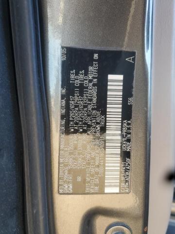 5TBDT44116S510911 - 2006 TOYOTA TUNDRA DOUBLE CAB SR5 GRAY photo 12