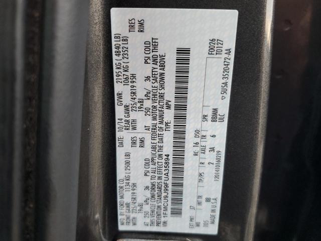 1FMCU9J99FUA35894 - 2015 FORD ESCAPE TITANIUM 灰色 照片 14