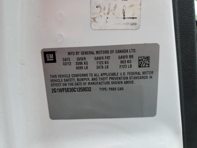 2G1WF5E36C1258632 - 2012 CHEVROLET IMPALA LS Ağ foto 13