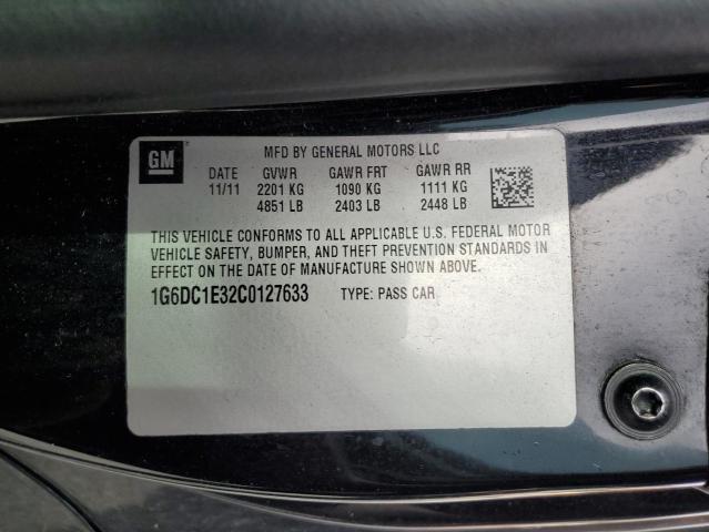 1G6DC1E32C0127633 - 2012 CADILLAC CTS BLACK photo 12