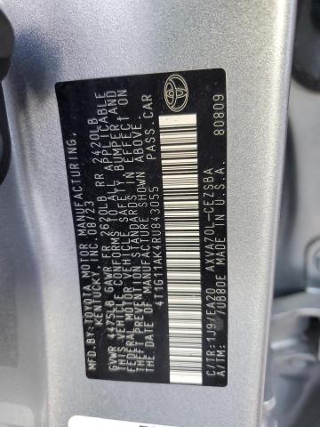 4T1G11AK4RU843055 - 2024 TOYOTA CAMRY SE NIGHT SHADE SILVER photo 12