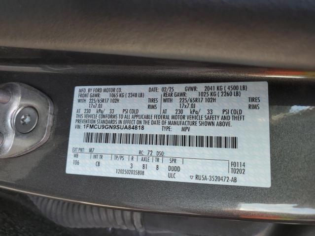 1FMCU9GN9SUA84818 - 2025 FORD ESCAPE ACTIVE Gris foto 13