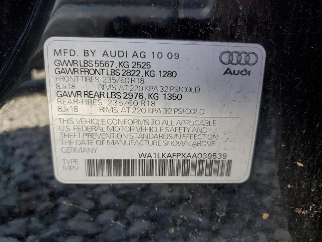 WA1LKAFPXAA039539 - 2010 AUDI Q5 PREMIUM PLUS BLACK photo 13