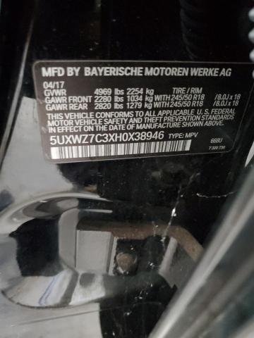 5UXWZ7C3XH0X38946 - 2017 BMW ALL OTHER SDRIVE28I BLACK photo 13