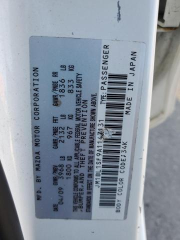 JM1BL1SF9A1147131 - 2010 MAZDA 3 I WHITE photo 12