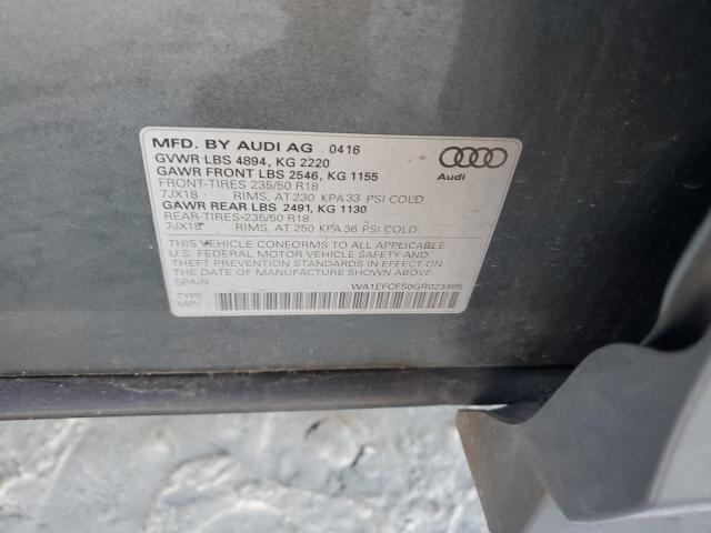 WA1EFCFS0GR023485 - 2016 AUDI Q3 PREMIUM PLUS GRAY photo 12