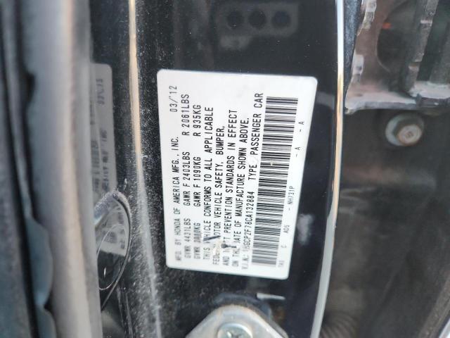 1HGCP2F78CA132884 - 2012 HONDA ACCORD EX BLACK photo 12