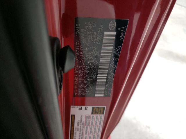 JTKJF5C71GJ021350 - 2016 TOYOTA SCION TC RED photo 13