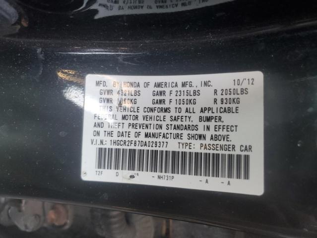 1HGCR2F87DA029377 - 2013 HONDA ACCORD EXL BLACK photo 13