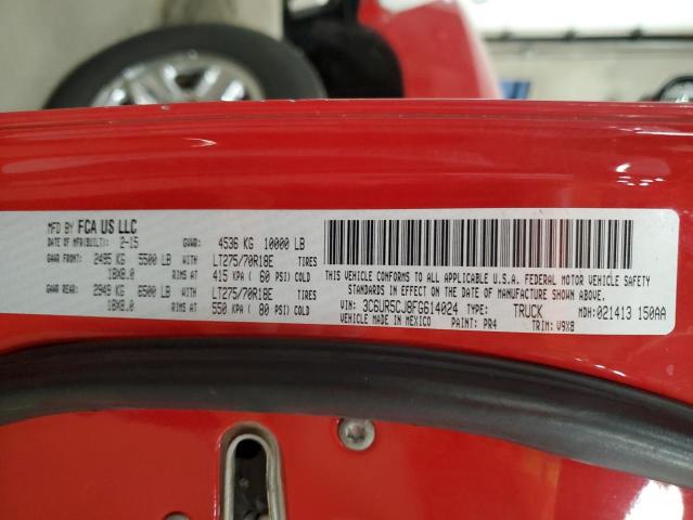 3C6UR5CJ8FG614024 - 2015 RAM 2500 ST RED photo 12