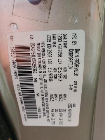 2C4GP54LX5R292362 - 2005 CHRYSLER TOWN & COU TOURING GOLD photo 13