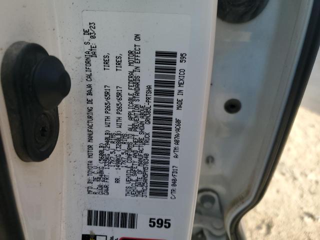 3TMCZ5AN5PM578340 - 2023 TOYOTA TACOMA DOUBLE CAB 白色 照片 12