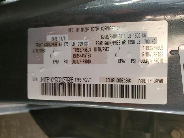 JM1DE1KY9C0137986 - 2012 MAZDA MAZDA2 灰色 照片 12