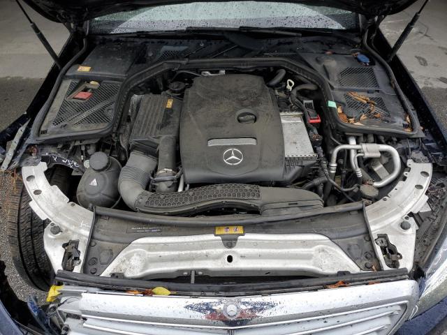 55SWF4KB8FU027664 - 2015 MERCEDES-BENZ C 300 4MATIC BLUE photo 11