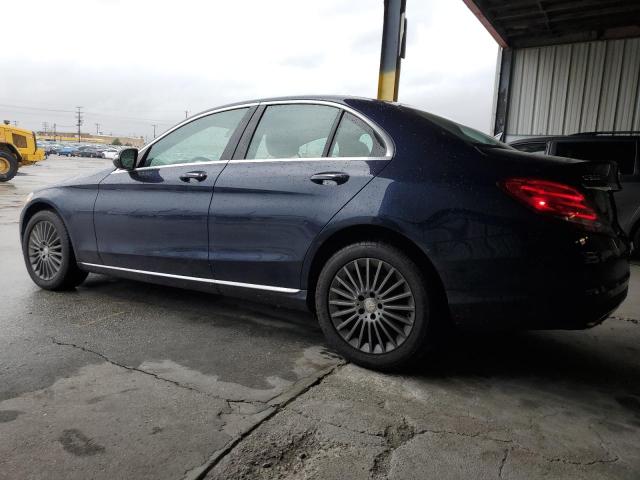 55SWF4KB8FU027664 - 2015 MERCEDES-BENZ C 300 4MATIC BLUE photo 2