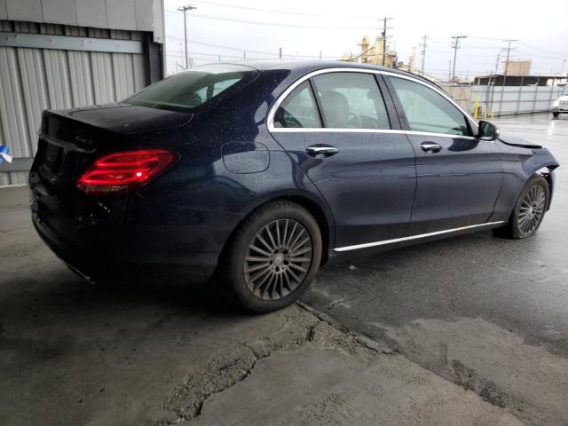 55SWF4KB8FU027664 - 2015 MERCEDES-BENZ C 300 4MATIC BLUE photo 3