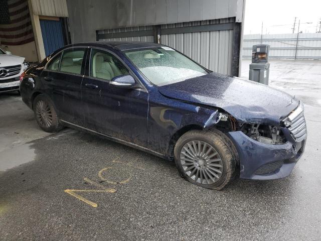 55SWF4KB8FU027664 - 2015 MERCEDES-BENZ C 300 4MATIC BLUE photo 4