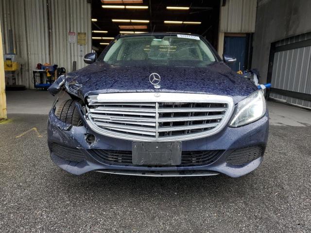 55SWF4KB8FU027664 - 2015 MERCEDES-BENZ C 300 4MATIC BLUE photo 5