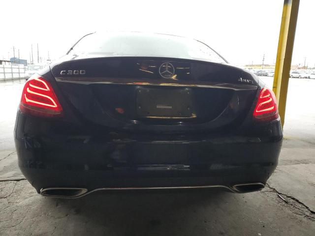 55SWF4KB8FU027664 - 2015 MERCEDES-BENZ C 300 4MATIC BLUE photo 6