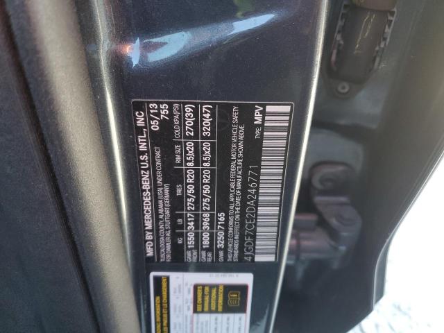 4JGDF7CE2DA246771 - 2013 MERCEDES-BENZ GL 450 4MATIC GRAY photo 13