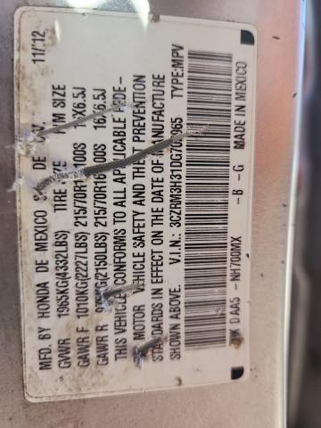 3CZRM3H31DG702965 - 2013 HONDA CR-V LX فضي صورة 14