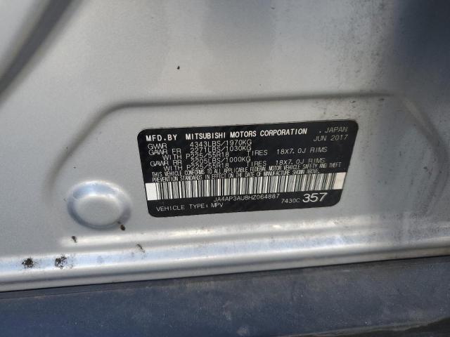 JA4AP3AU8HZ064887 - 2017 MITSUBISHI OUTLANDER ES Сріблястий фото 13
