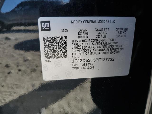 1G1ZD5ST5PF127732 - 2023 CHEVROLET MALIBU LT Siyah fotoğraf 12