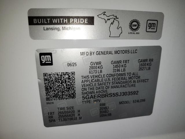 5GAERBRS5SJ303592 - 2025 BUICK ENCLAVE SPORT TOURING WHITE photo 13