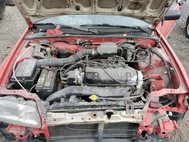 2HGED6347KH503701 - 1989 HONDA CIVIC RED photo 11