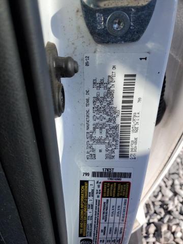 5TFRY5F16DX133582 - 2013 TOYOTA TUNDRA DOUBLE CAB SR5 WHITE photo 12