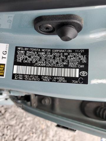 JTDKAMFU2N3163326 - 2022 TOYOTA PRIUS NIGHT SHADE Türkis Foto 12