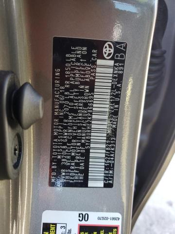 5YFBURHE2KP866695 - 2019 TOYOTA COROLLA L GRAY photo 12