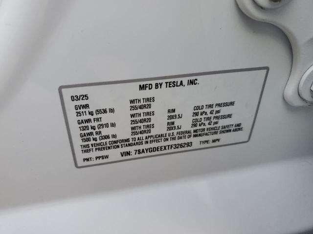 7SAYGDEEXTF326293 - 2026 TESLA MODEL Y WHITE photo 13