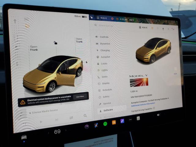 7SAYGDEEXTF326293 - 2026 TESLA MODEL Y WHITE photo 9