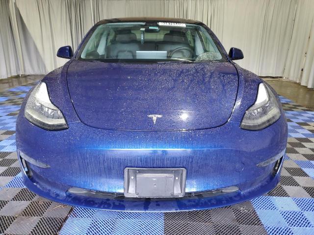 5YJ3E1EA8NF370806 - 2022 TESLA MODEL 3 BLUE photo 5