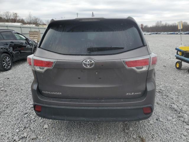 5TDJKRFH8FS167244 - 2015 TOYOTA HIGHLANDER XLE 棕色 照片 6