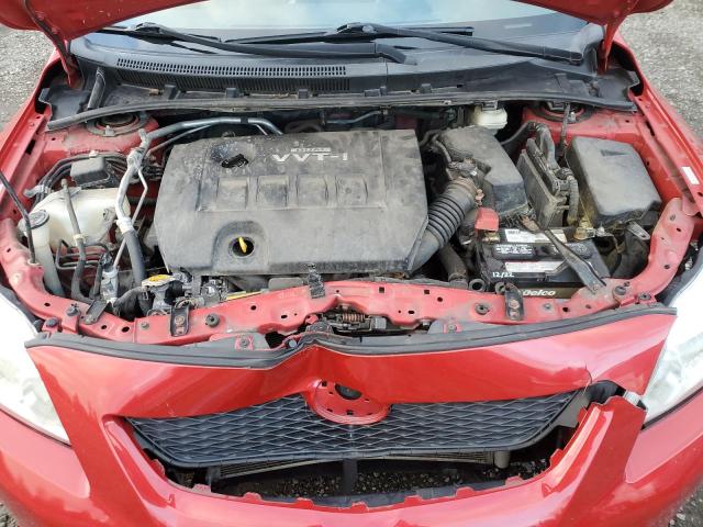 1NXBU4EEXAZ213245 - 2010 TOYOTA COROLLA BASE წითელი ფოტო 11
