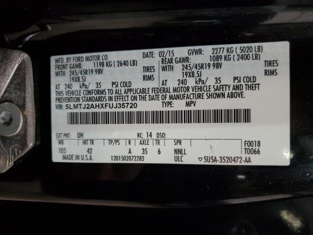 5LMTJ2AHXFUJ35720 - 2015 LINCOLN MKC Schwarz Foto 13