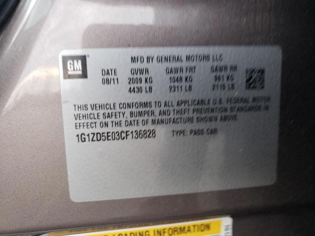 1G1ZD5E03CF136828 - 2012 CHEVROLET MALIBU 2LT BROWN photo 12