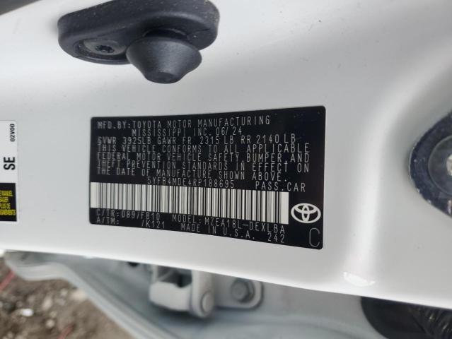 5YFB4MDE4RP188695 - 2024 TOYOTA COROLLA LE Weiß Foto 12